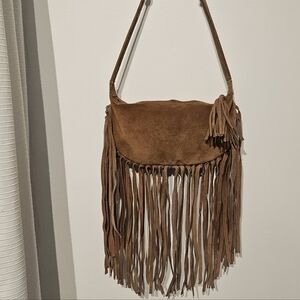 Vintage Carlos Falchi Brown Suede Fringe